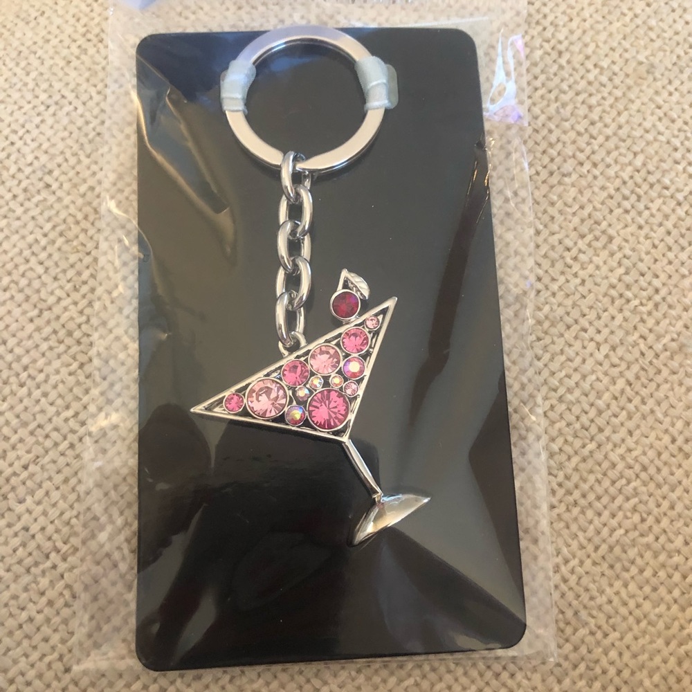 Crystal Martini Keychain